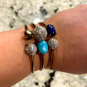 Alexis Bittar multi stone hinge bracelet